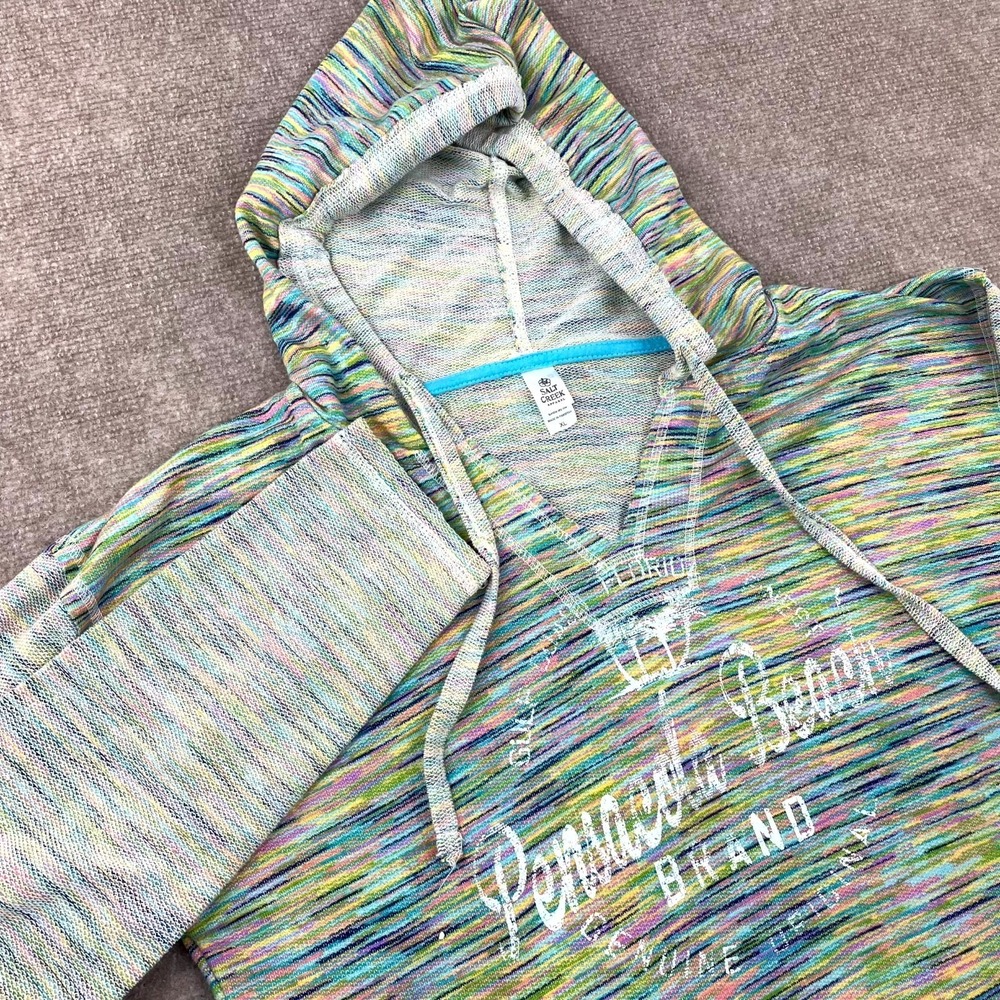Salt Creek Hoodie Womens XL Multi Space Dye Cotton French Terry‎ Pensacola Beach